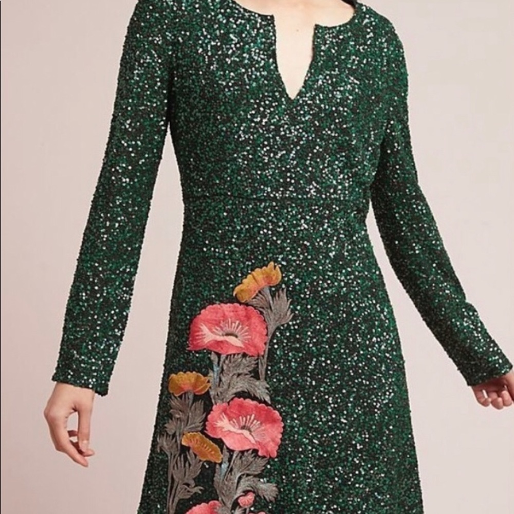 Varun Bahl Calliope Green Sequin Dress